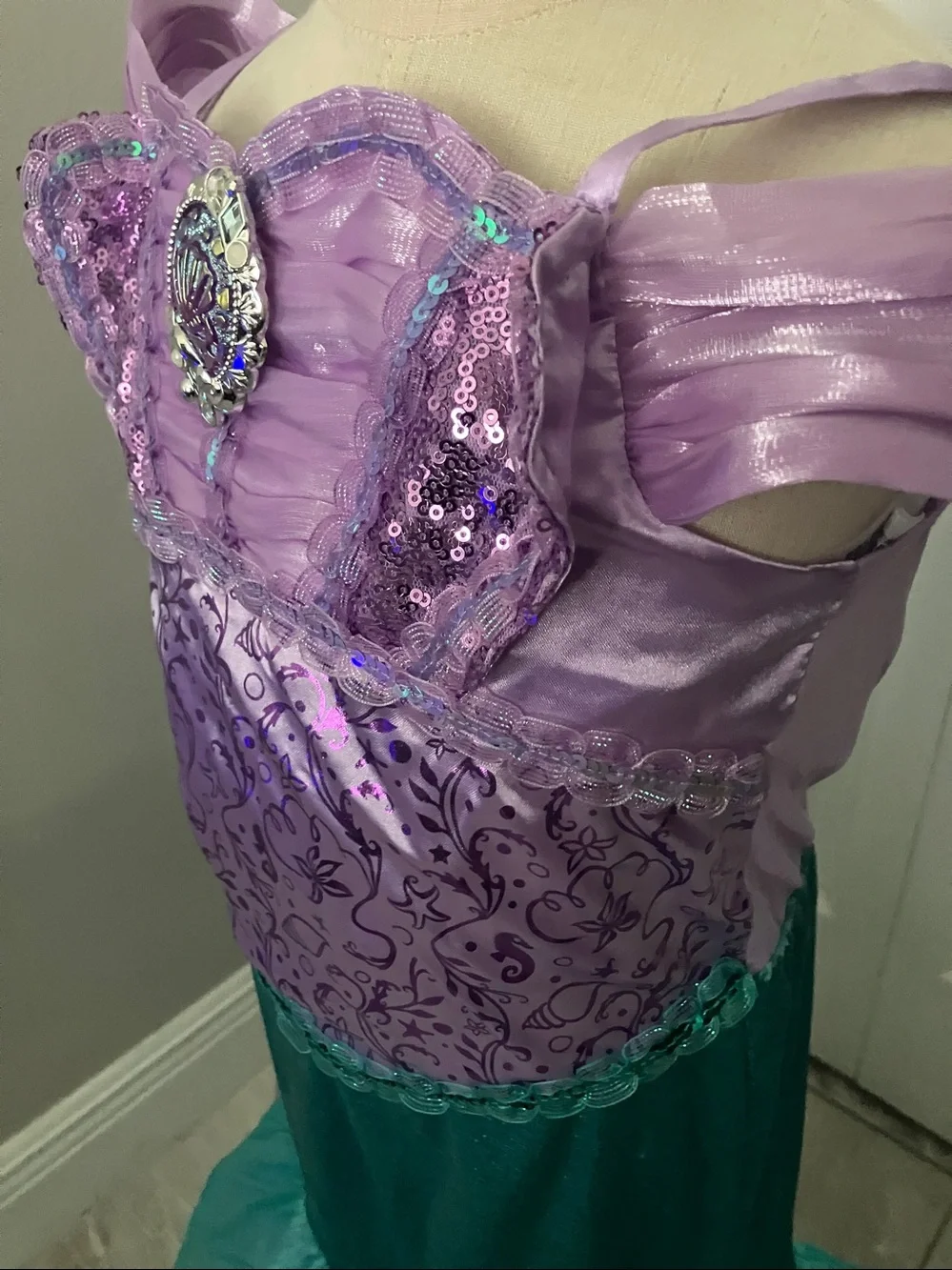 Disney Girls Ariel Costume Dress Up Halloween Birthday Play | 5-6